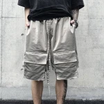 OEM Shorts Long Drawstring dropshipping FOG men nylon cargo shorts liquid black short pants men