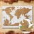 Import Original Travel Track Map Antique Edition Gold Scratch Off World Map from China