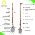 Our own patent multi survival tools vehicle emergency kit self defense tool with multi purpose shovel
