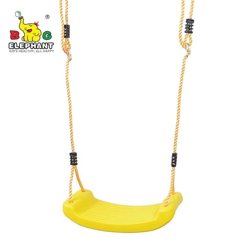 Outdoor Blow Moulded Plastic Single Swing Seat with Rope with EN71