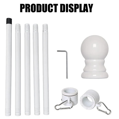 Outdoor Steel Flagpole Manufacturers 6ft Wall Mount Flagpole With Rotating Rings