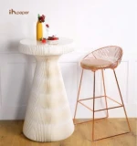 Paper Bar Table Display Stand Skirt Shape Exhibition Rack For Shops And Fair