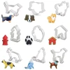 Paw Print Dog Face Stainless Steel Cookie Cutter Fluffy Dog Cookie Cutter