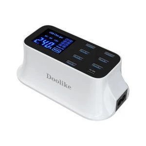 PD quick charge Display LED multi usb charger 8USB 40w wall charger Station for iphone 11 pro/max