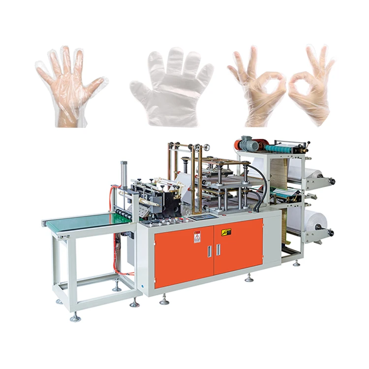 pe plastic hand gloves disposable making machine production line
