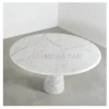 Pedestal Base White Marble Table Round Dining