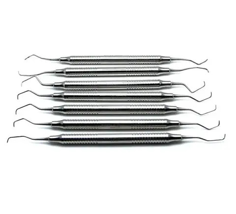 Buy Periodontal Gracey Curettes Set Of 7 Pcs Dental Instruments Double ...
