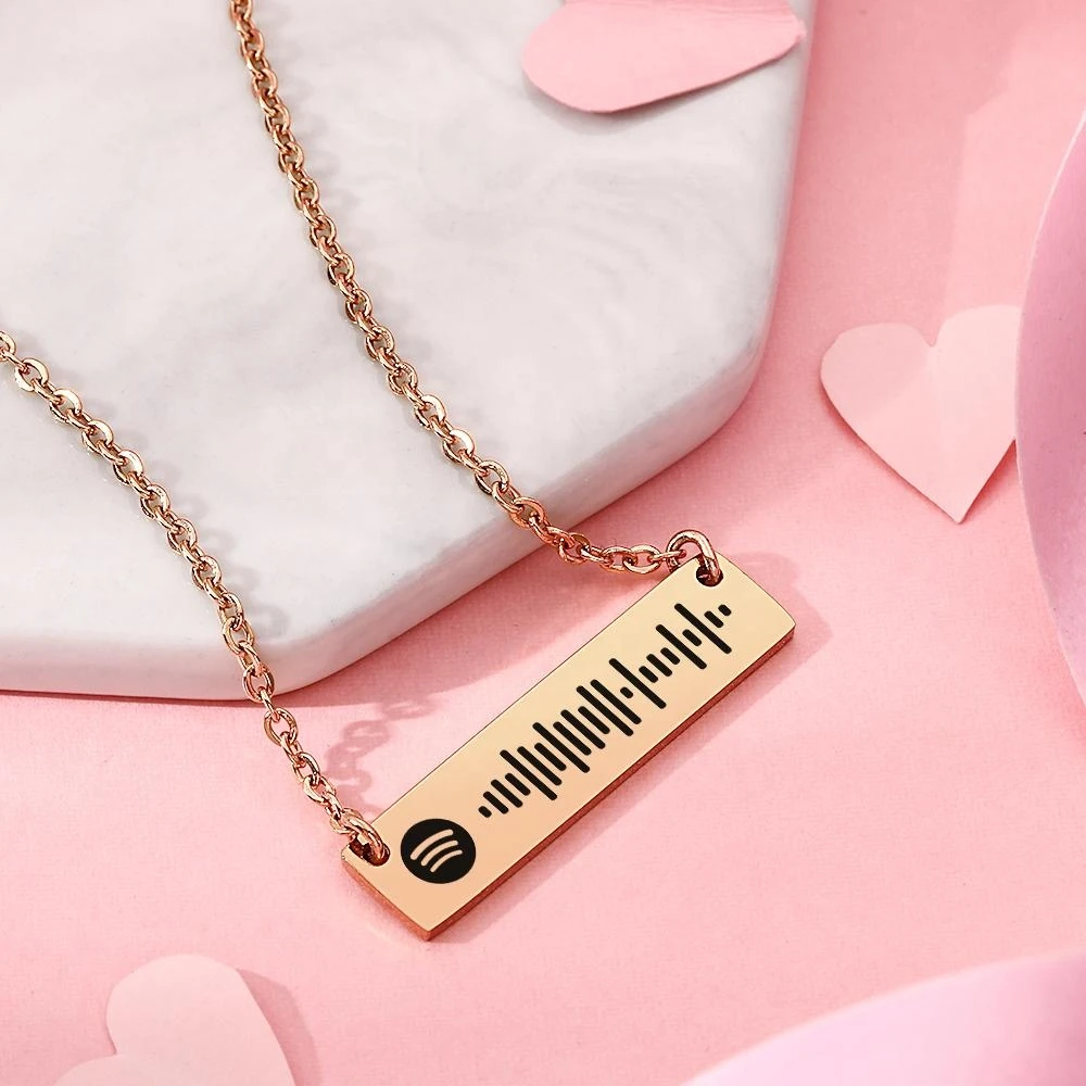 Personalised Stainless Steel Engravable Silver Necklace Custom Jewelry Pendant Necklace Bar Necklace For Women