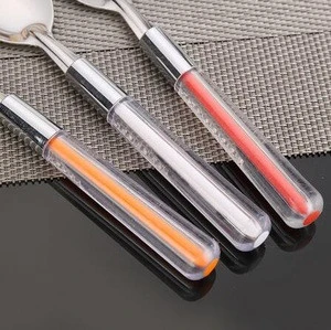Peru Christmas dinner party gifts pp plastic handle ss410 cutlery set serve spoon knife fork