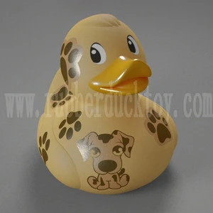 pet rubber duck bath toy , puppy bath duck toy , dog rubber duck animal