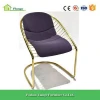 Photorealistic living room furniture gold stainless steel mesh chair