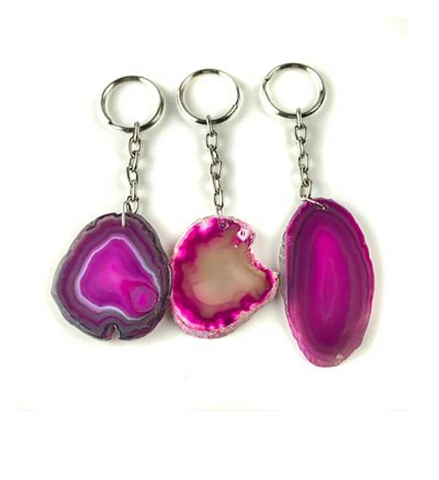 Pink Agate Coaster Key chain: Wholesaler, Supplier & Manufacturer of Agate Stone Products