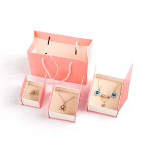 Pink Magnetic Closure Box Paper Jewelry Gift Box Set for Jewelry Packing Jewelry Packaging Box