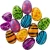 Plastic 12 count pastel eggs with header card