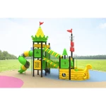 Plastic Climbing Frame Playground with Slide Kids Outdoor Playground Amusement Park Play Equipment