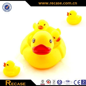 Plastic Duck Natural Latex Bath Toy Classic Rubber Duck Toy For Babies Wholesale Yellow Rubber Floating Animals