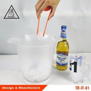 Plastic ice tongs with bottle opener for kitchen and bar tools
