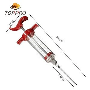 Plastic Meat Injector Syringe With Measurement And Marinade BBQ tools