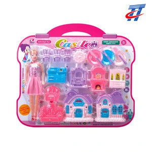 Plastic mini villa mini furniture mini kitchen set toys