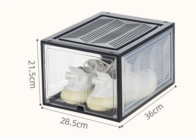 Buy Plastic Shoe Organizer Drop Front Transparent Sneaker Shoe Storage ...