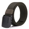 plastic tactical belt canvas nylon material outdoor buckle Weaving Fabric Mens belt Factory