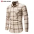 Polyester Winter Thick Material Regular Fit Long Sleeve Casual Dress Shirts Button Male Casual Shirt