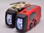 Portable 4000mAh Power Bank Solar Crank AM FM NOAA survival solar powered emergency hand crank Bright Led solar radio