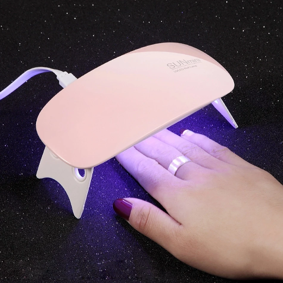 Portable Nail Dryer Machine 6w sun mini uv led nail lamp for Fingernail Uv Gel