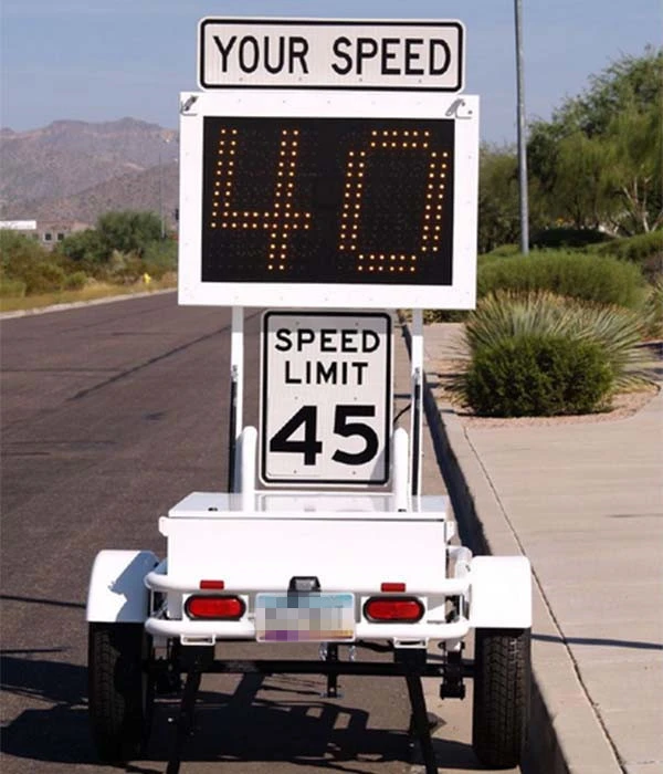 Portable Police Radar High Speed Limit Traffic Signs Control Trailers