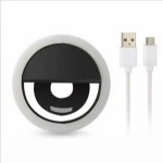 Portable Rechargable 3W Luxury Selfie LED Camera Ring Flash Fill Light For Mobile Phone F12 80x30mm 100mah 1A 5V