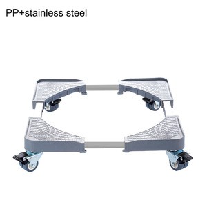 Pp+Stainless Steel Refrigerator Multi-Functional Adjustable Movable Base Stand