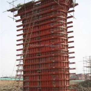 Precast bridge concrete cement column mold formwork pillar mould