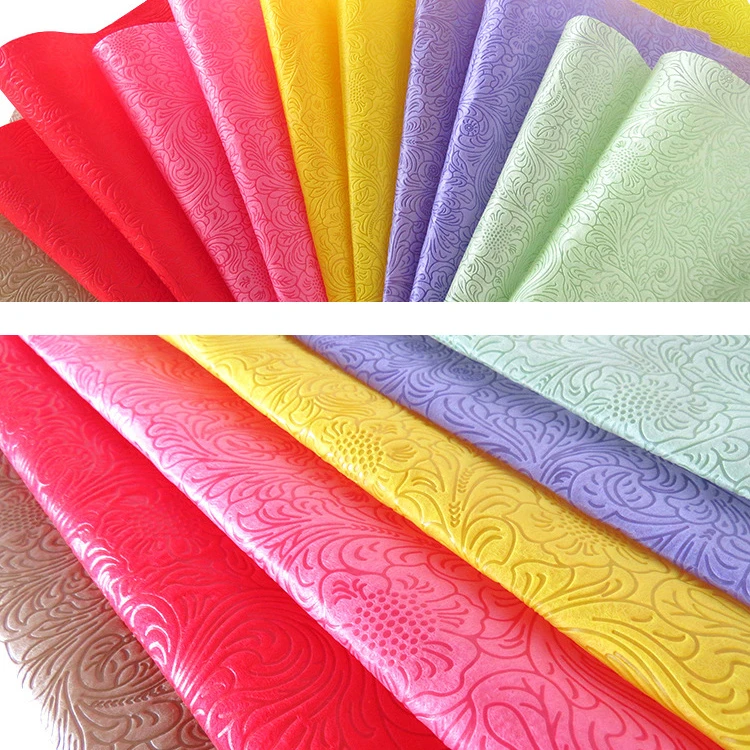 Printed and Embossed Eco-friendly Polypropylene PP Spunbond Non-woven Non woven Nonwoven Fabric Paper Flower Wrapping
