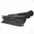 Import private label black hollow handle makeup brush with cup leather holder from China