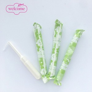 Private Label GOTS Certified Organic Cotton Tampon Comfort Silk Touch Feminine Hygiene Yoni Pearls Tampons Applicator