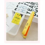 private label portable mini flat hair iron straightener 2 in 1 curl bangs flat irons