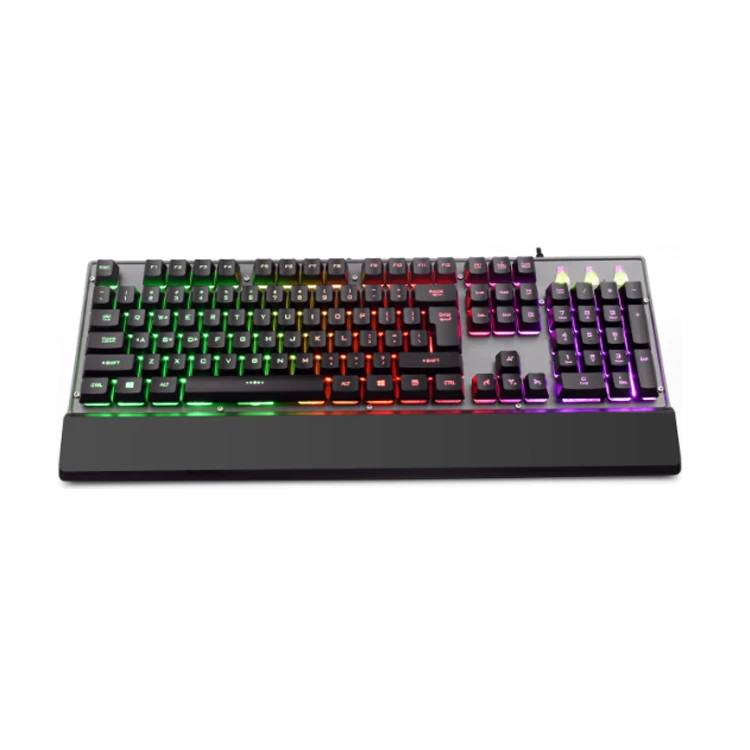 Professional Colorful Rainbow Light 104 Button Multi-Media Keys OEM High Quality Wired The Best Gaming Keyboard