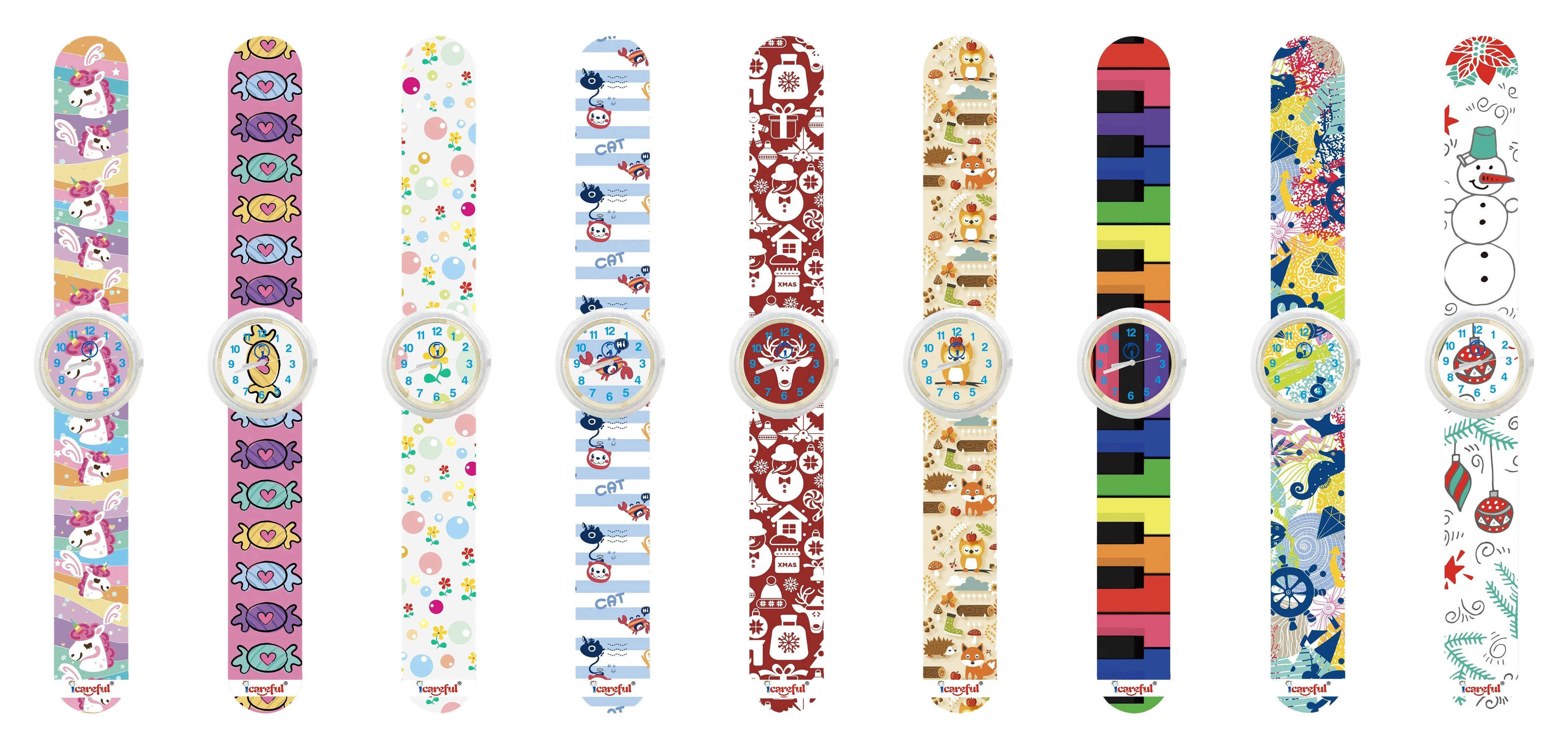 Promotional Gift Silicone Wristband Slap Digital Watch with Custom logo for Kids