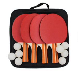 Promotional Gifts Customized Logo High Quality 4 Player Table Tennis Set with 8 Balls