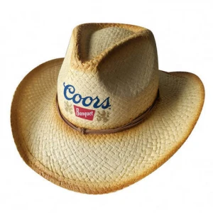 promotional straw hats cowboy hats with string
