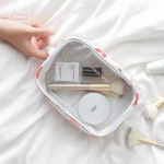P.travel Fashion Clear Travel Toiletry Pouch Bag PVC Transparent Cosmetic Bag Custom Makeup Bag Case