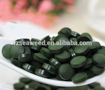 Pure and natural health food supplement 200mg, 250mg, 300mg, 400mg, 500mg spirulina tablets/flakes