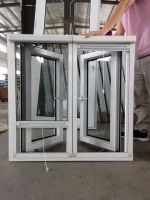 pvc casement window with roller shutter Double glazed casement window with mosquito net