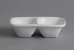 quality divided ceramic compartment sauce dish dip dish