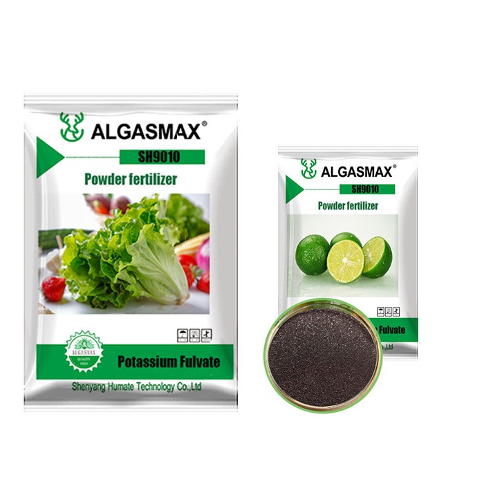 &quot;Algasmax&quot;SH9010 Agriculture Suppliers Super Planting Base Powder Flakes Foliar Fertilizer Potassium Fulvate From Leonardite