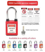 QVAND 38mm Master Key Lock Safety Padlocks Industrial dustproof Security LOTO Lock Safety padlock