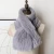 Import rabbit hair scarf womens autumn and winter warm fur weaving lengthened and widened rabbit hair shawl from China