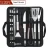 Import Ready to ship 20 pcs stainless steel bbq tool with zipper carry bag from China
