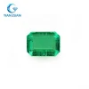 Rectangle shape Created Hydrothermal Columbia Emerald including  minor cracks and inclusions loose gemstone
