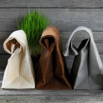 Recycled brown kraft paper bag for food / candy / gift Made in China